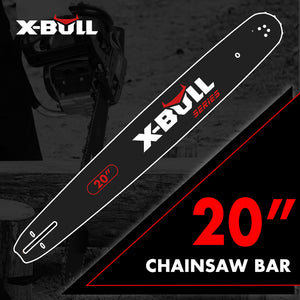 X-BULL Chainsaw Bar & Chain | 20" | 0.325 Pitch | 76 Link | Universal Fit