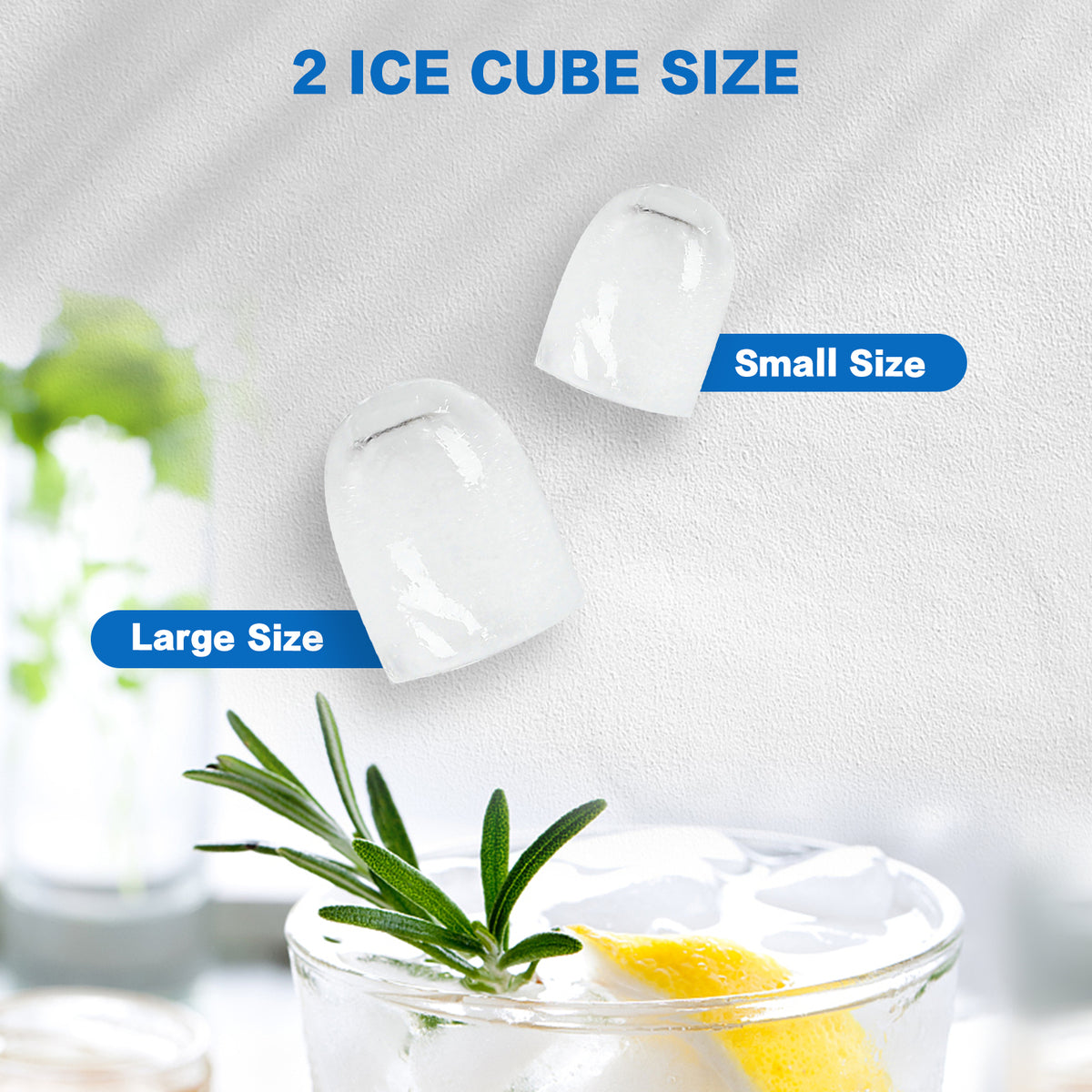 Ice Maker Machine 2.2L | Portable Ice Cube Tray | Bar Countertop | Commercial Use