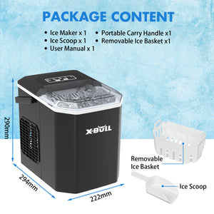 Ice Maker Machine 2.2L | Portable Ice Cube Tray | Bar Countertop | Commercial Use