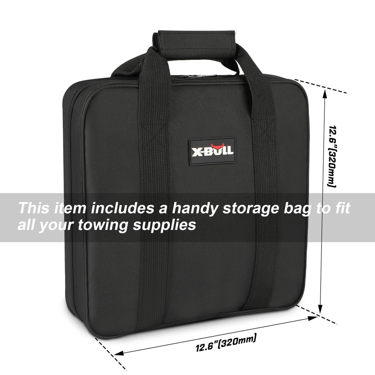 X-BULL 4WD Recovery Kit | Snatch Strap + Soft Shackles + Folding Shovel | 4x4 Survival Gear