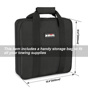 X-BULL 4WD Recovery Kit | Snatch Strap + Soft Shackles + Folding Shovel | 4x4 Survival Gear