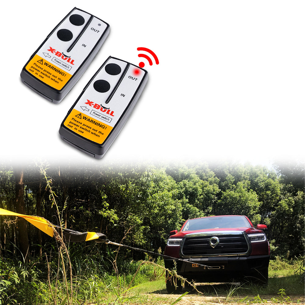 X-BULL 2x Wireless Winch Remote Control | 12 Volt | 150ft Handset Switch | 4WD