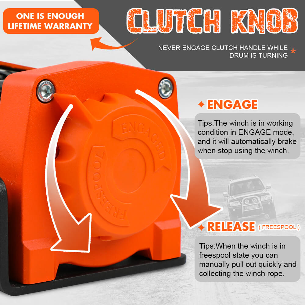 ZESUPER 12V Electric Winch | 4500lb Synthetic Rope | Boat Winch | ATV Winch | Trailer Winch | 4WD