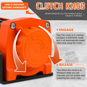 ZESUPER 12V Electric Winch | 4500lb Synthetic Rope | Boat Winch | ATV Winch | Trailer Winch | 4WD