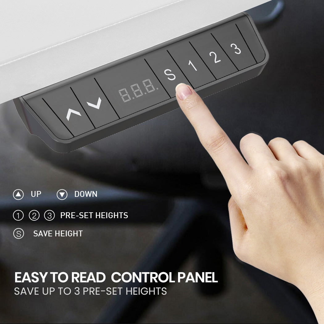 FORTIA Dual-Motor Adjustable Sit-Stand Corner Desk | 98W x 98W x 48D | White Frame