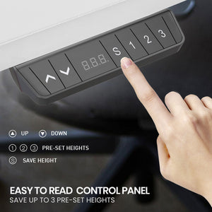 FORTIA Dual-Motor Adjustable Sit-Stand Corner Desk | 145W x 60D x 85D | Left-Hand Side | White Frame