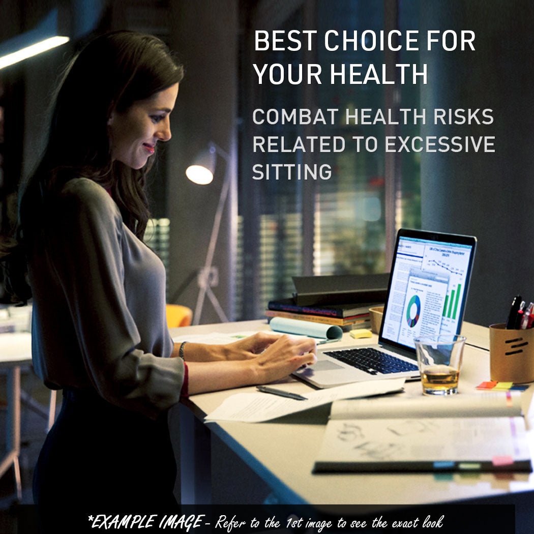 Fortia Sit To Stand Up Standing Desk | 120x60cm | 72-118cm Electric Height Adjustable | 70kg Rated | Walnut Style/Black Frame