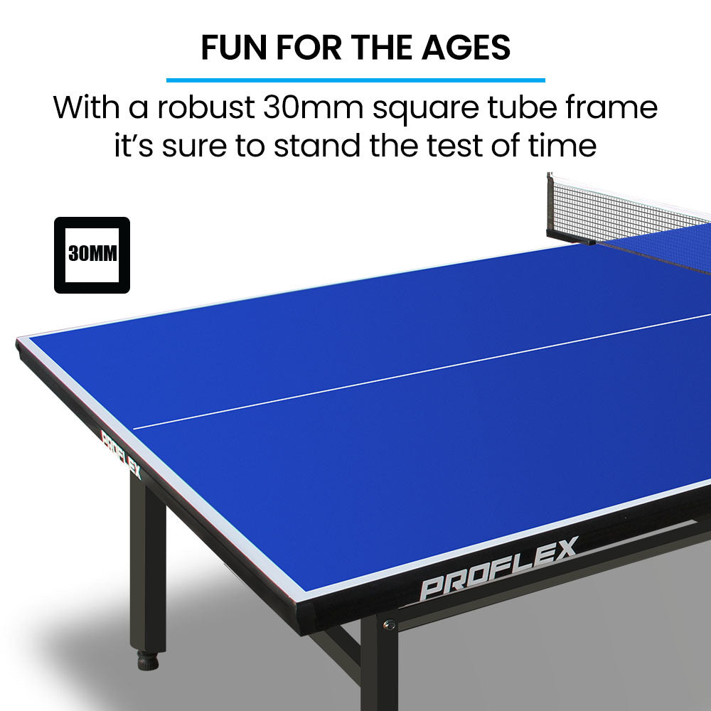 Proflex Table Tennis Table | 4 Player Ping Pong Paddle & Ball Pack