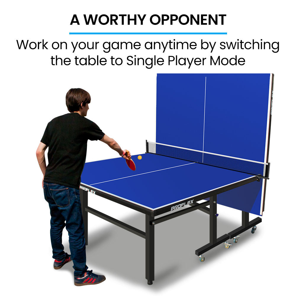 Proflex Table Tennis Table | 4 Player Ping Pong Paddle & Ball Pack