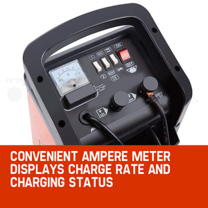 ROSSI 750 Amp Car Battery Charger | 12V/24V Jump Starter | for ATV Boat Truck Tractor | 15A Plug