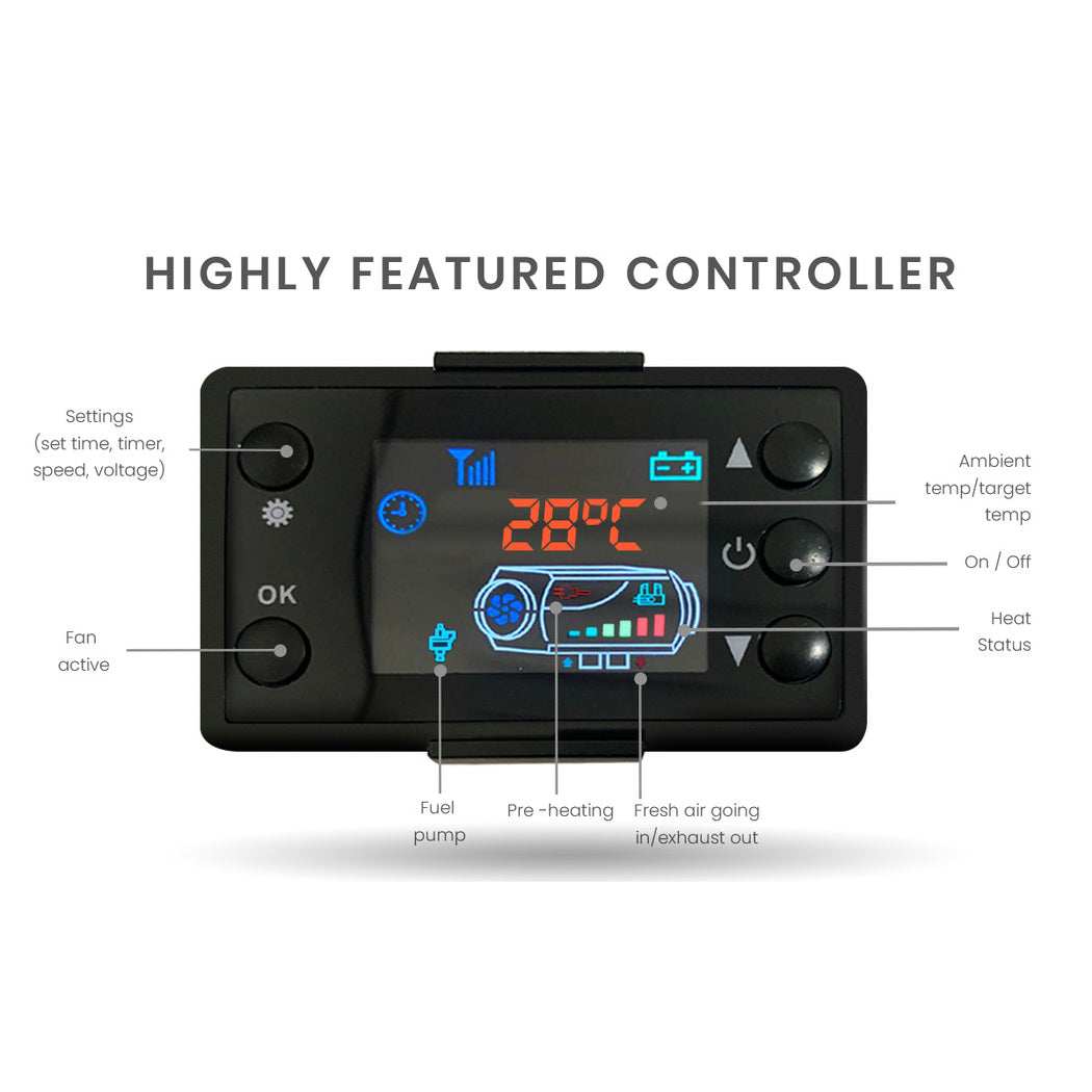 Thermomate Diesel Heater 12V | 5kW Caravan Tank | Remote | Camper Trailer | Van | Air | Motorhome | RV Parking