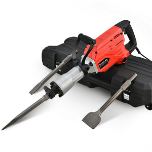 BAUMR-AG Electric Demolition Jackhammer | 2300W Pro-Grade | 3 Bonus Chisels | Carry Case