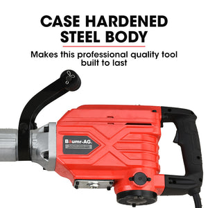 BAUMR-AG Electric Demolition Jackhammer | 2300W Pro-Grade | 3 Bonus Chisels | Carry Case