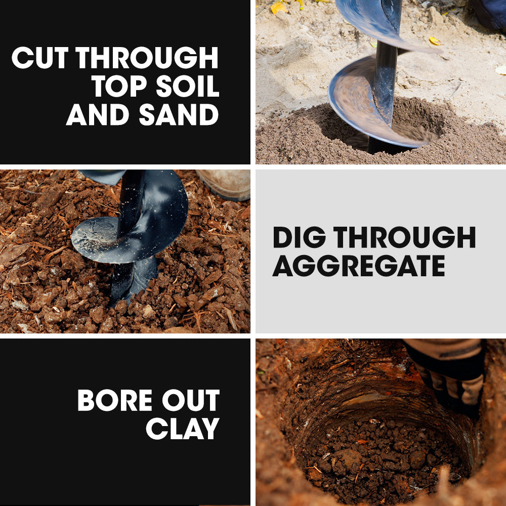 BAUMR-AG Electric Post Hole Auger Digger | 1500W | Heavy Duty Earth Drill