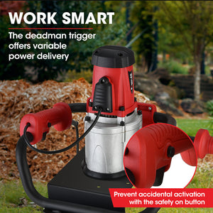 BAUMR-AG Electric Post Hole Auger Digger | 1500W | Heavy Duty Earth Drill