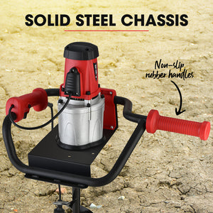 BAUMR-AG Electric Post Hole Auger Digger | 1500W | Heavy Duty Earth Drill