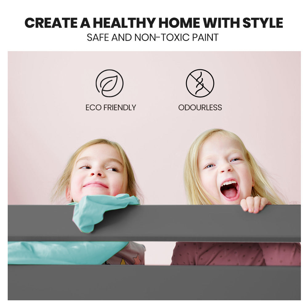 Kingston Slumber Triple Bunk Bed | Single Over Double | Solid Pine Wood | Convertible Design | Grey