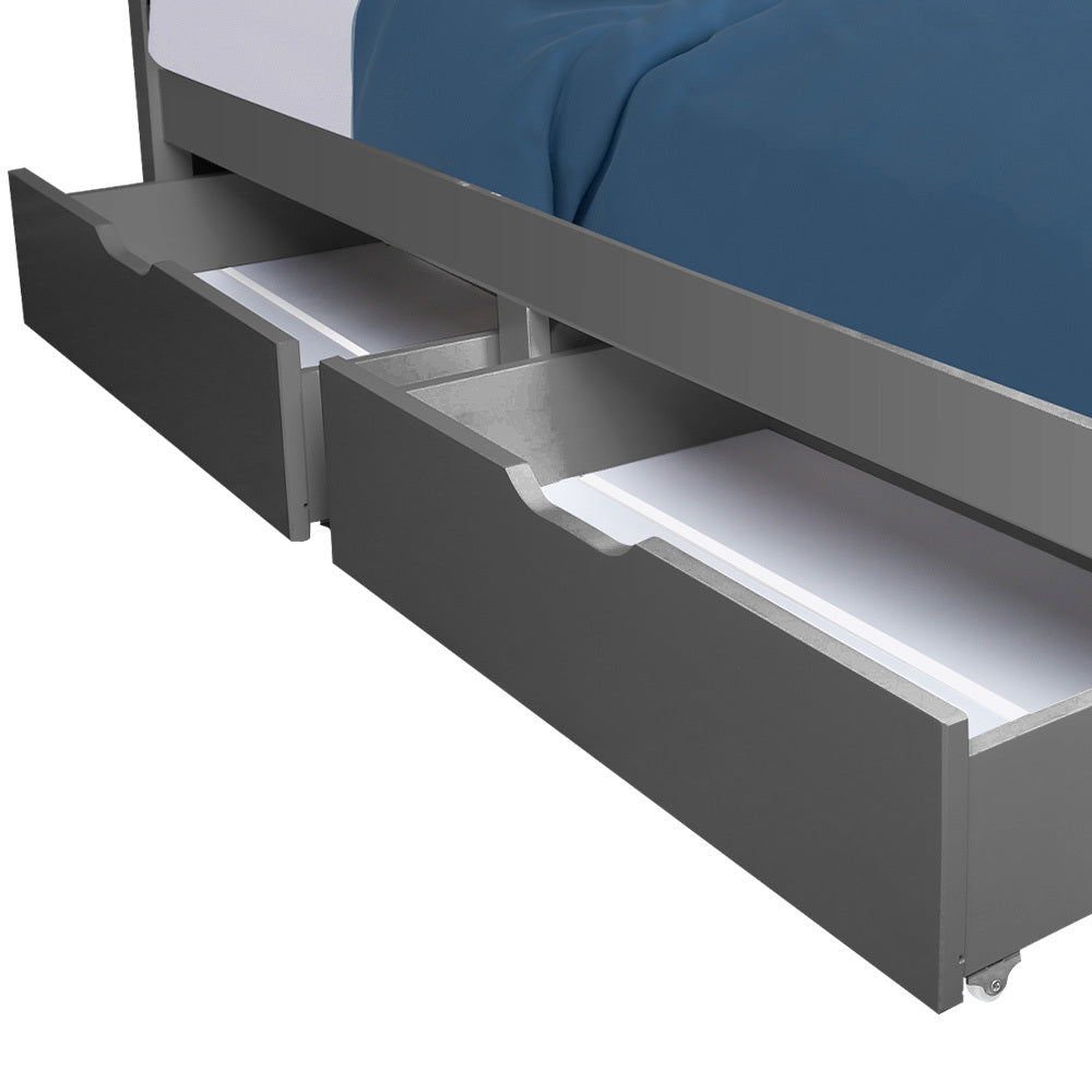 Kingston Slumber | Trundle Storage Drawers | Under Bunk Bed | 2-Piece Set | Grey