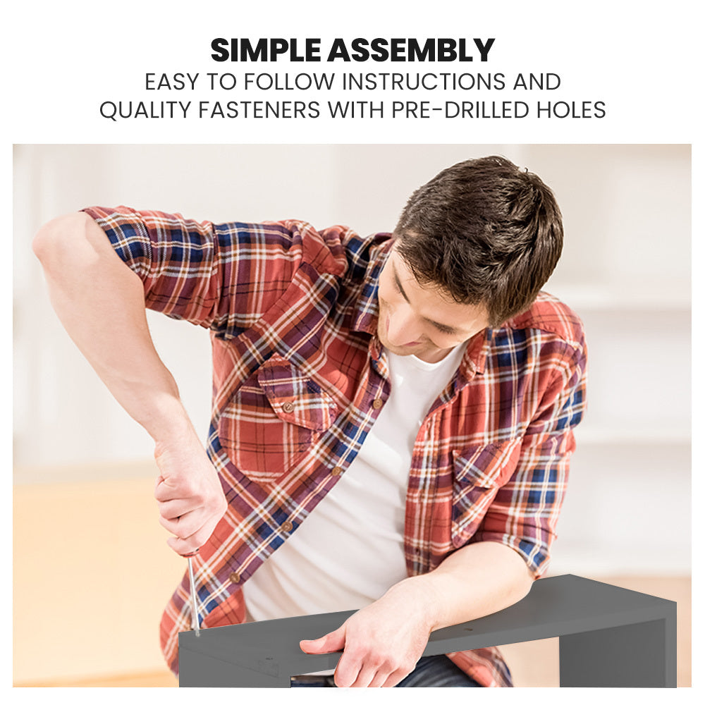 KINGSTON SLUMBER Single Bunk Bed Frame | Solid Pine | 2-in-1 Convertible to Two Single Beds | Grey