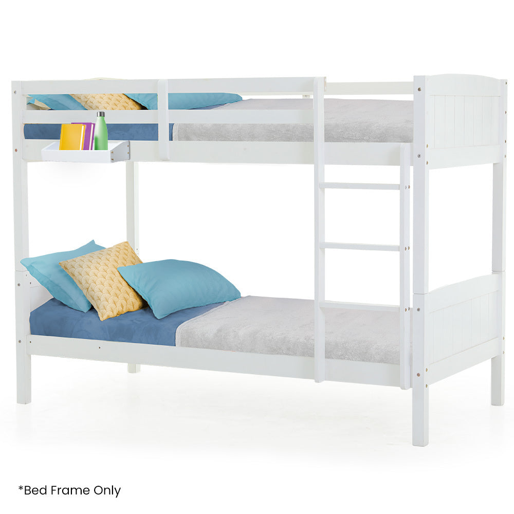 Kingston Slumber Single Bunk Bed Frame | Solid Pine Wood | Modular Design | White