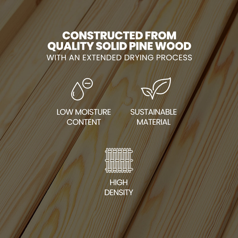 KINGSTON SLUMBER Wooden Kids Single Loft Bed Frame | Built-in Desk | White