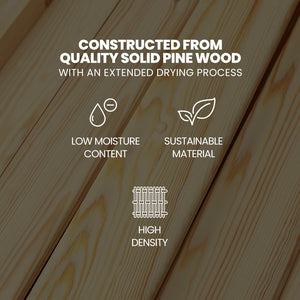 KINGSTON SLUMBER Wooden Kids Single Loft Bed Frame | Built-in Desk | White