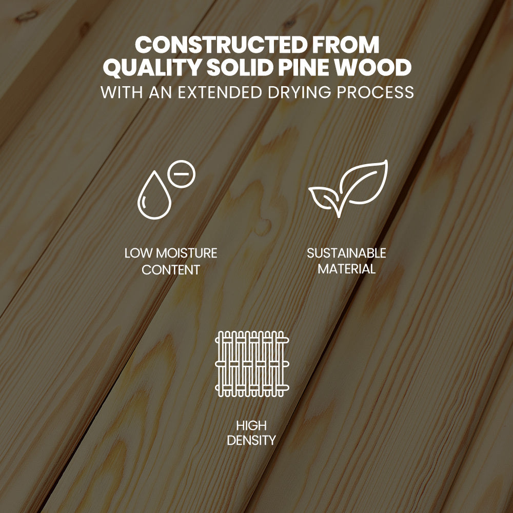 KINGSTON SLUMBER Kids Single Loft Bed Frame | Pull-Out Desk, Storage Drawers & Cabinet | White