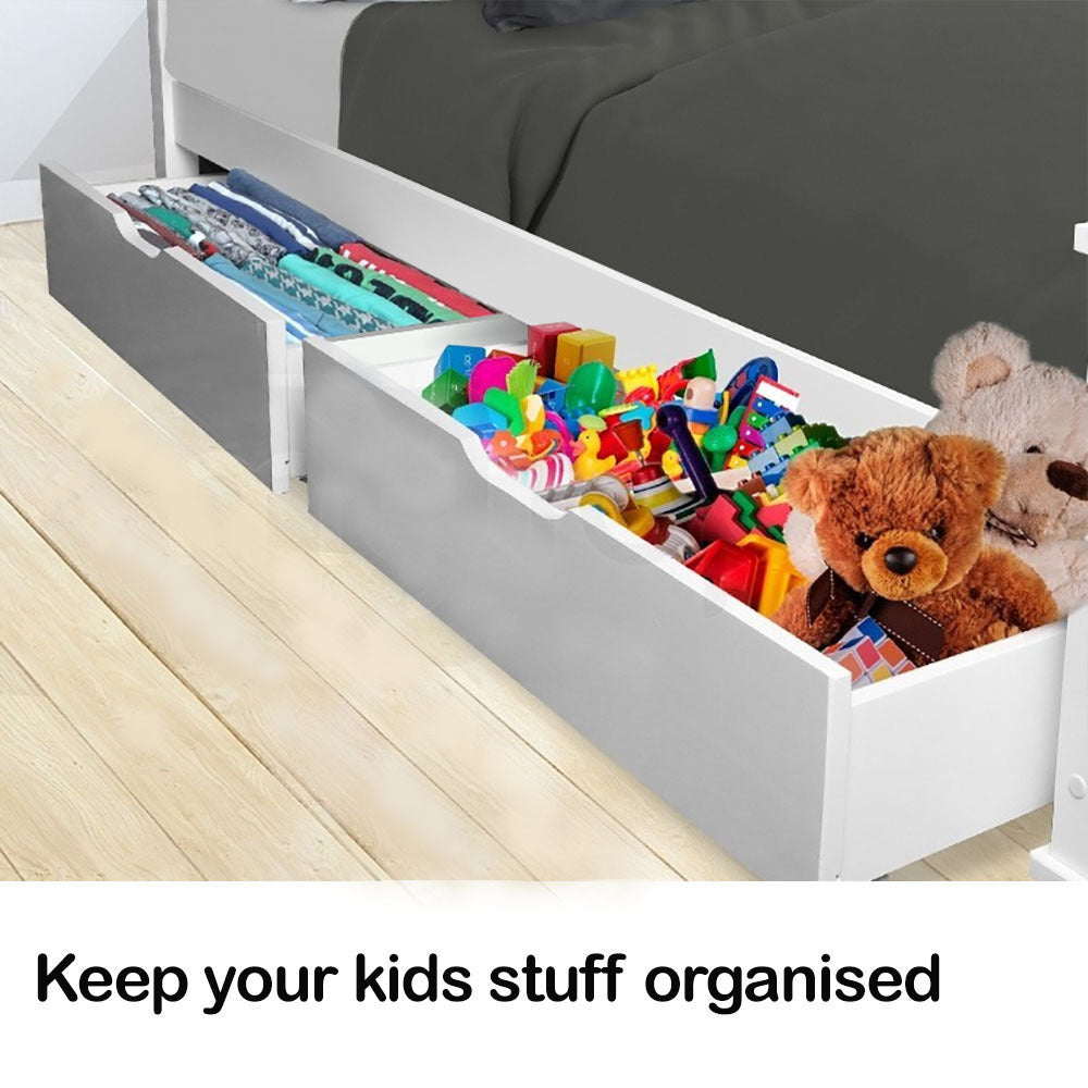 Kingston Slumber Trundle Under-Bed Storage Drawers | 2-Piece Set | White