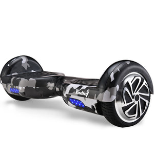 BULLET Electric Hoverboard Scooter | 6.5 Inch Wheels | Colour LED Lighting | Carry Bag | Gen III Camo Grey