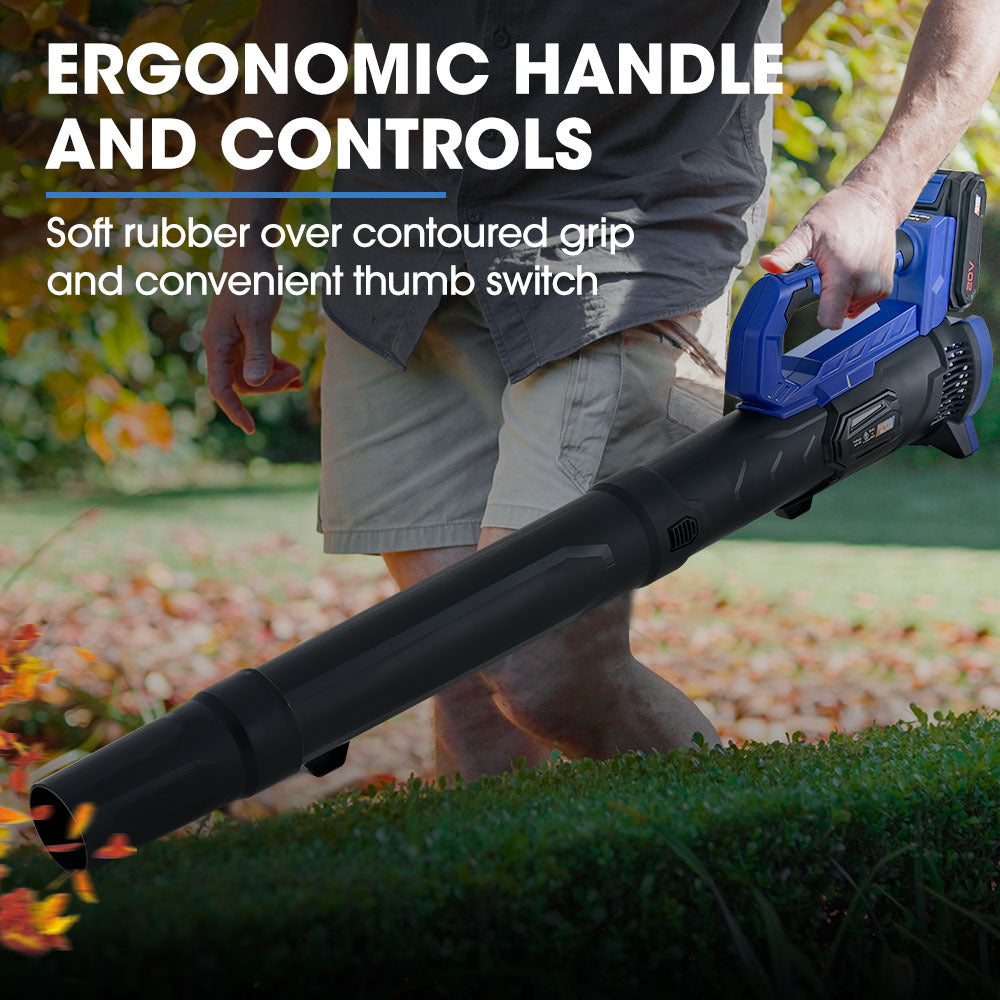 POWERBLADE BW4 20V Cordless Electric Leaf Blower Kit | Battery & Fast Charger Included