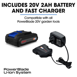 POWERBLADE BW4 20V Cordless Electric Leaf Blower Kit | Battery & Fast Charger Included
