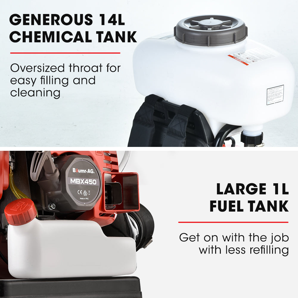 Baumr-AG Backpack Chemical Sprayer | 2-Stroke Petrol Fogger Mister | Garden Blower