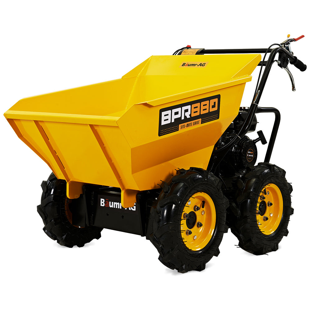 Baumr-AG Power Wheelbarrow | Motorised Petrol Mini Dumper | Self-Dumping