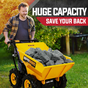 Baumr-AG Power Wheelbarrow | Motorised Petrol Mini Dumper | Self-Dumping