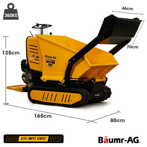 BAUMR-AG Ride-On Motorised Wheelbarrow | 10HP | 306cc Petrol Engine | 500kg Capacity