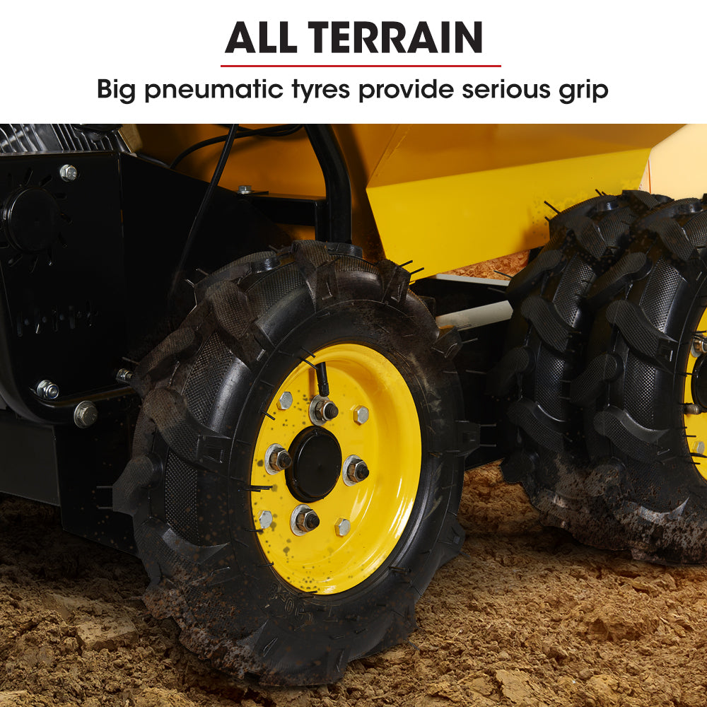 Baumr-AG 6-Wheel Motorised Wheelbarrow | Dumper | Briggs & Stratton CR950 | 500kg Capacity