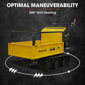 Baumr-AG Motorised Tracked Wheelbarrow Dumper | Briggs & Stratton CR950 Engine | 300kg Capacity