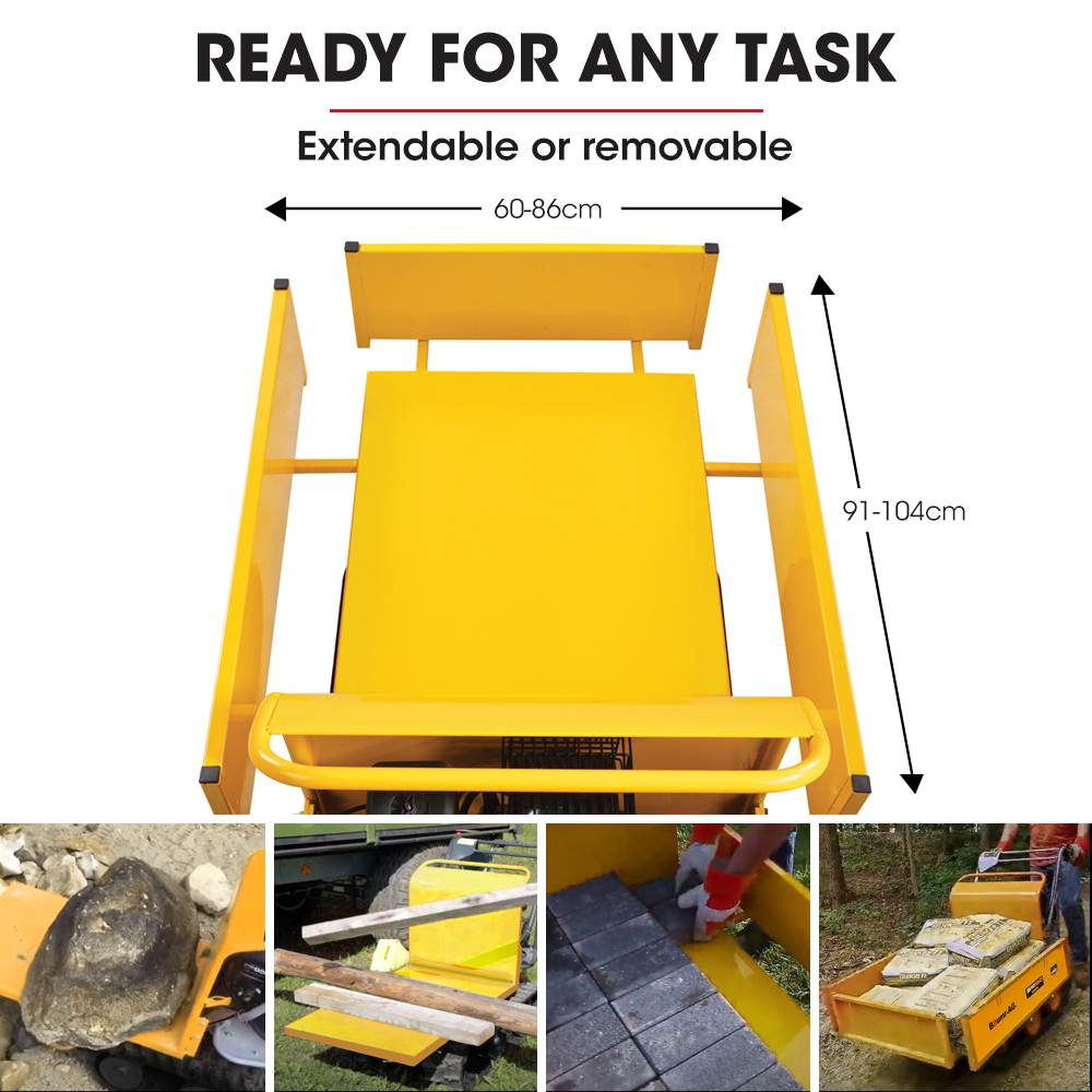 Baumr-AG Motorised Tracked Wheelbarrow Dumper | Briggs & Stratton CR950 Engine | 300kg Capacity