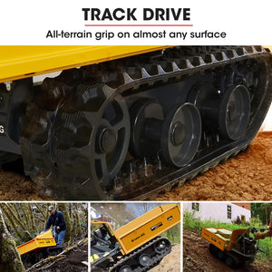 Baumr-AG Motorised Tracked Wheelbarrow Dumper | Briggs & Stratton CR950 Engine | 300kg Capacity