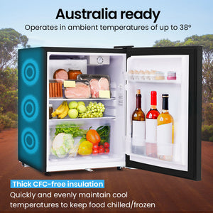 GECKO 70L Portable Fridge/Freezer | Camping | Caravan | Car Fridges | 12V/24V/240V | Black