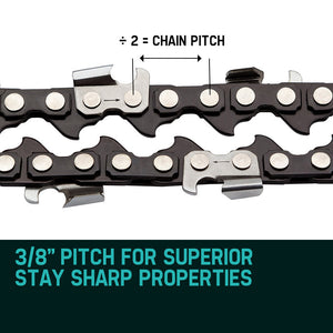BAUMR-AG Chainsaw Chain | 12" Bar Replacement | 3/8 .050 Gauge DL 44
