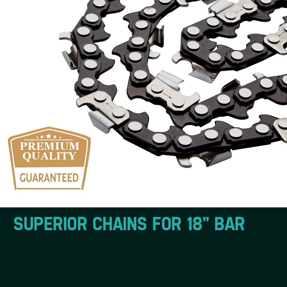 Baumr-AG Chainsaw Chain | 2-Pack | 18" Replacement Bar | Suits SX45 45CC Saws