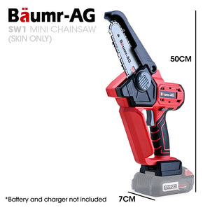 Baumr-AG SW1 20V Cordless Mini Chainsaw | Skin Only | Electric Battery-Powered Tree Pruner