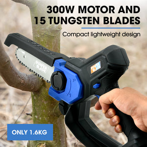 POWERBLADE SW7 | 20V Cordless Convertible Mini Chainsaw Pole Saw Kit | Telescopic Electric Tree Pruner | Battery & Fast Charger