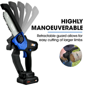 POWERBLADE SW7 | 20V Cordless Convertible Mini Chainsaw Pole Saw Kit | Telescopic Electric Tree Pruner | Battery & Fast Charger