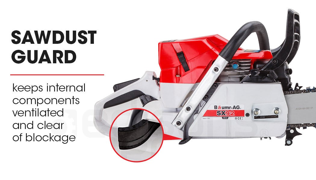 BAUMR-AG Petrol Chainsaw | 24" Bar | Commercial E-Start | Top Handle Tree Pruning Saw