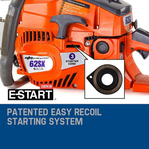 MTM Petrol Chainsaw | 22" Bar | E-Start Tree Pruning | Commercial Top Handle Saw