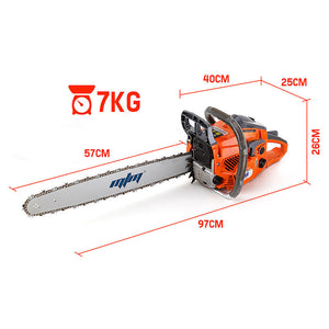 MTM Petrol Chainsaw | 22" Bar | E-Start Tree Pruning | Commercial Top Handle Saw
