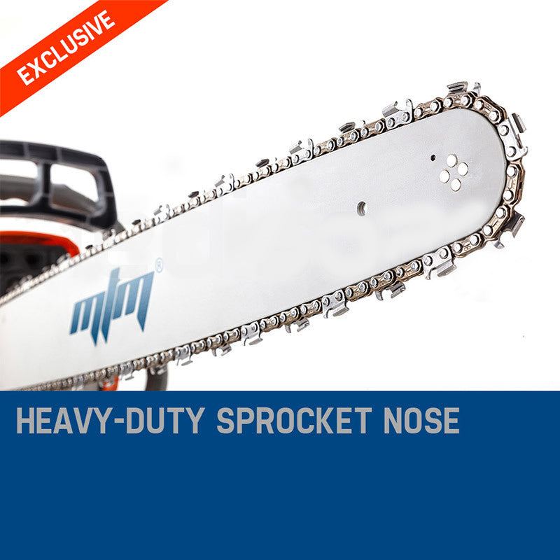 MTM Petrol Chainsaw | 22" Bar | E-Start Tree Pruning | Commercial Top Handle Saw