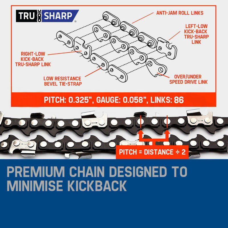 MTM Petrol Chainsaw | 22" Bar | E-Start Tree Pruning | Commercial Top Handle Saw